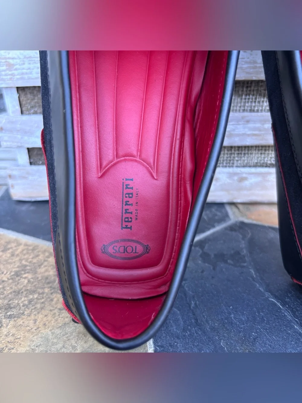 Tod's X Ferrari Gommino Suede Leather Driving Shoes